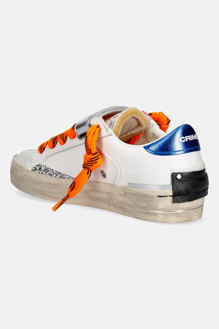 Obuwie Crime London SK8 DELUXE sneakersy damskie skórzane 25111AA8.10 biały