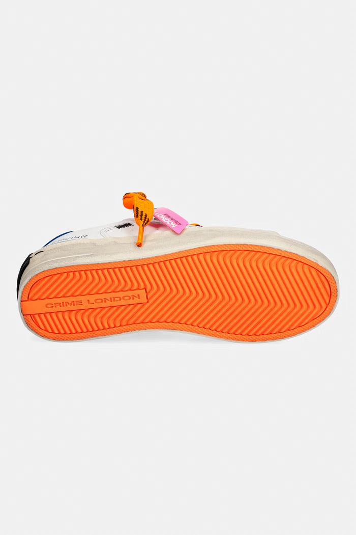 Crime London SK8 DELUXE sneakersy damskie skórzane 25111AA8.10 biały