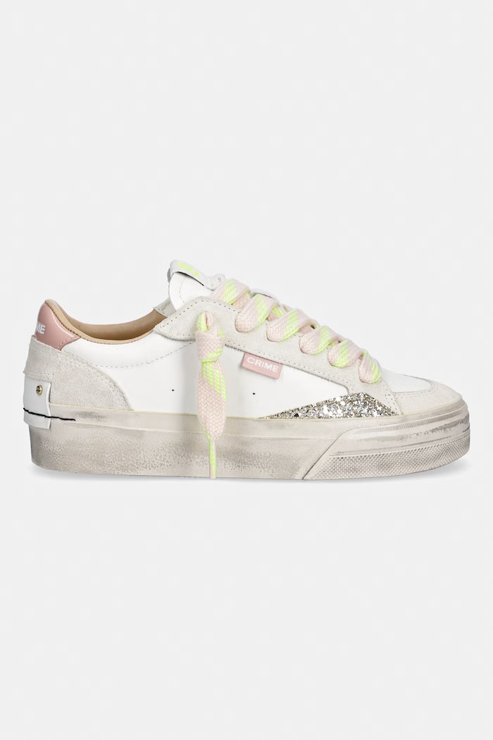 Crime London SOHO sneakersy damskie skórzane 29500PP8.010 biały SS26
