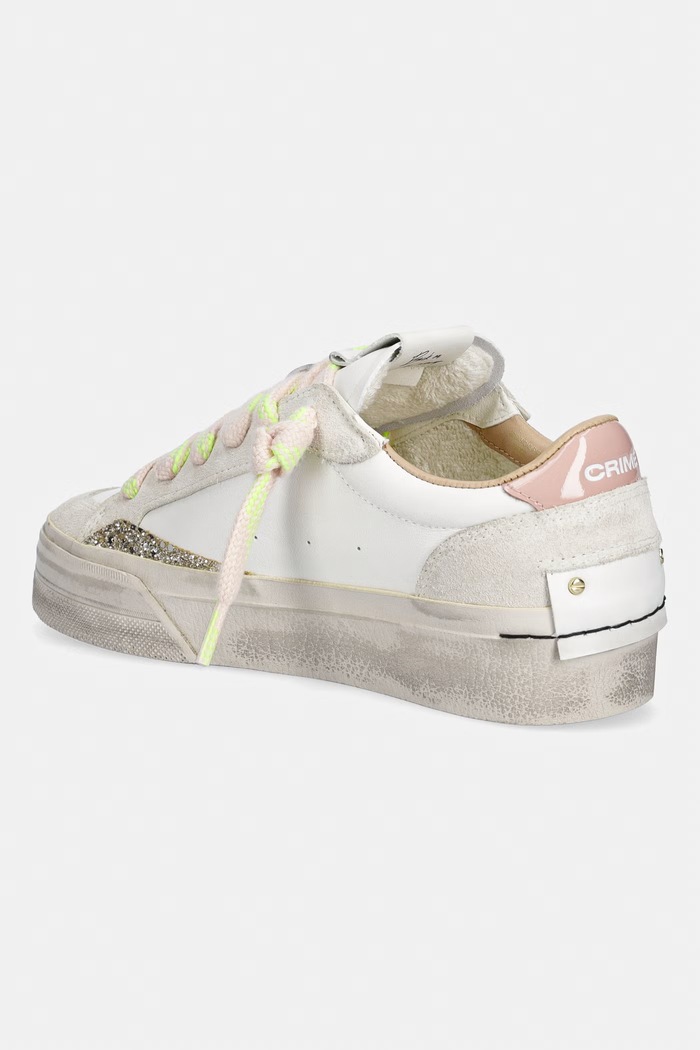 Obuwie Crime London SOHO sneakersy damskie skórzane 29500PP8.010 biały