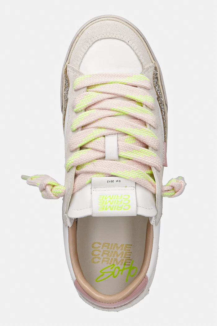 Crime London SOHO sneakersy damskie skórzane biały 29500PP8.010