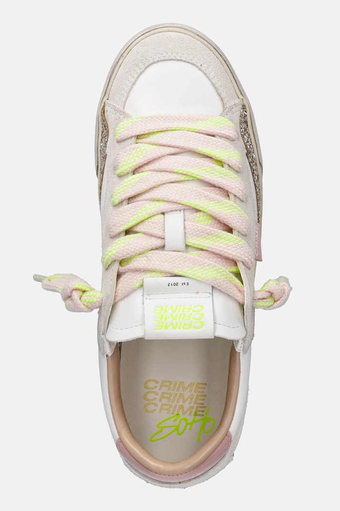 Crime London SOHO sneakersy damskie skórzane biały 29500PP8.010