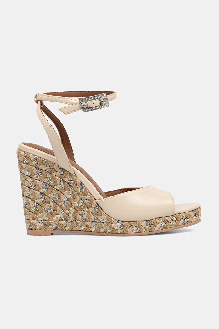 Kurt Geiger London sandały na koturnie Espadrille Wedge-Bone 5601041309 beżowy SS26