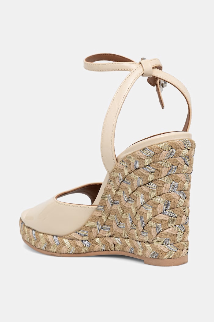 Obuwie Kurt Geiger London sandały na koturnie Espadrille Wedge-Bone 5601041309 beżowy