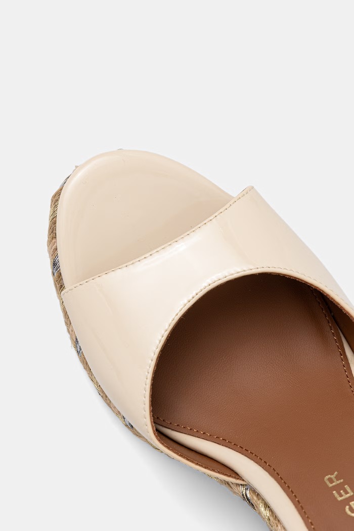 Kurt Geiger London sandały na koturnie Espadrille Wedge-Bone beżowy 5601041309