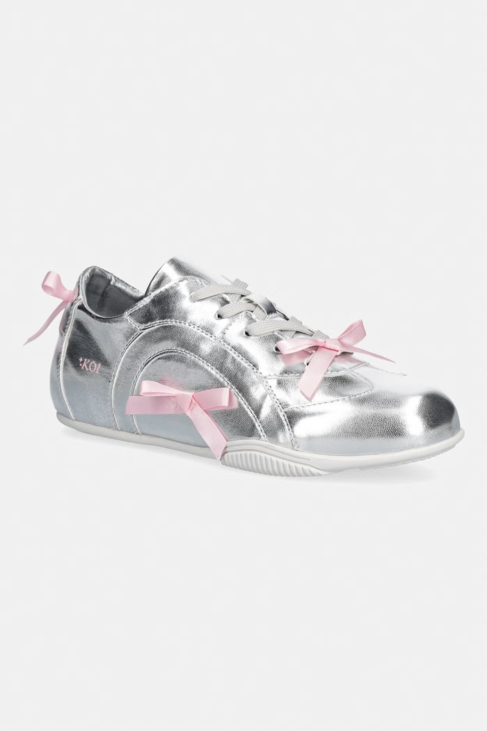 Koi Footwear Bambalina Cat Lace up Bow Pumps sneakers Γυναικεία ασημί Bambalina.Silver