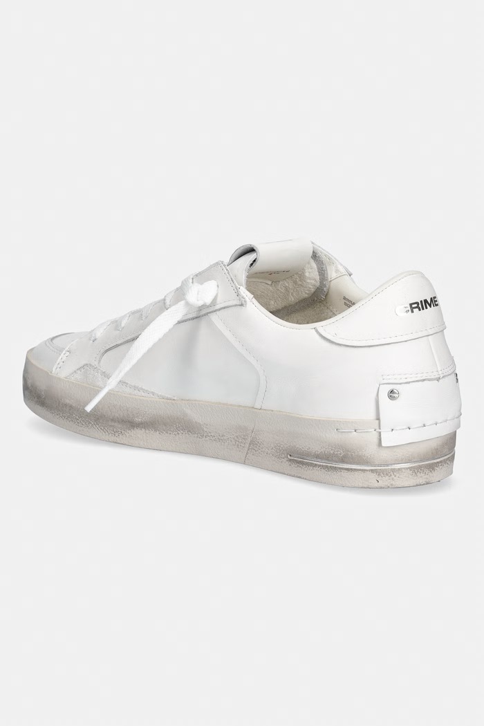 Παπούτσια Crime London SK8 DELUXE sneakers γυναικεία δερμάτινα 21111AA7.10 λευκό