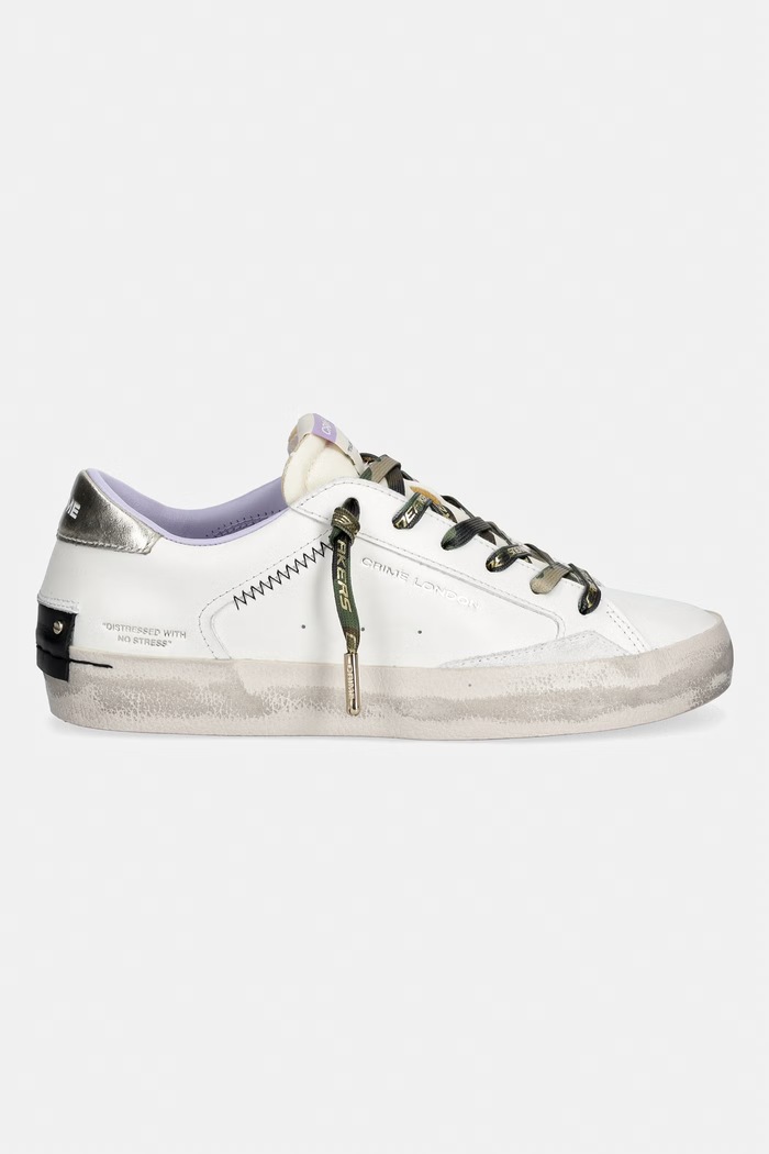 Crime London DISTRESSED sneakers γυναικεία δερμάτινα 29002PP8.10 λευκό SS26
