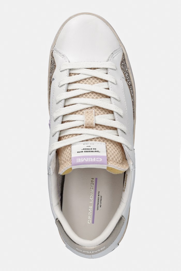 Crime London DISTRESSED sneakers γυναικεία δερμάτινα λευκό 20001PP7.10