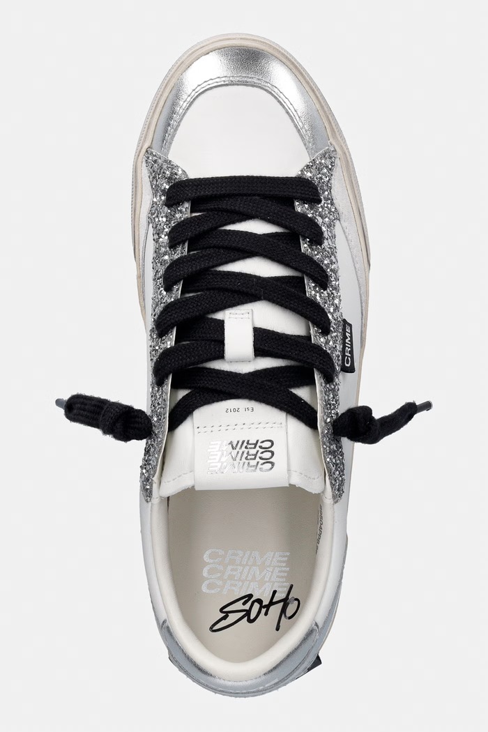 Crime London SOHO sneakers γυναικεία δερμάτινα λευκό 29504PP8.25