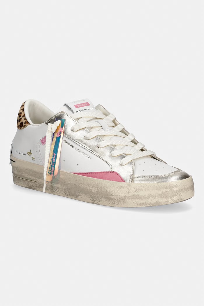 Crime London SK8 DELUXE WEDGE sneakers Γυναικεία δερμάτινα λευκό 29153PP8.10