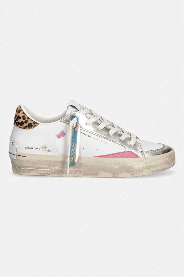 Crime London SK8 DELUXE WEDGE sneakers Γυναικεία δερμάτινα 29153PP8.10 λευκό SS26