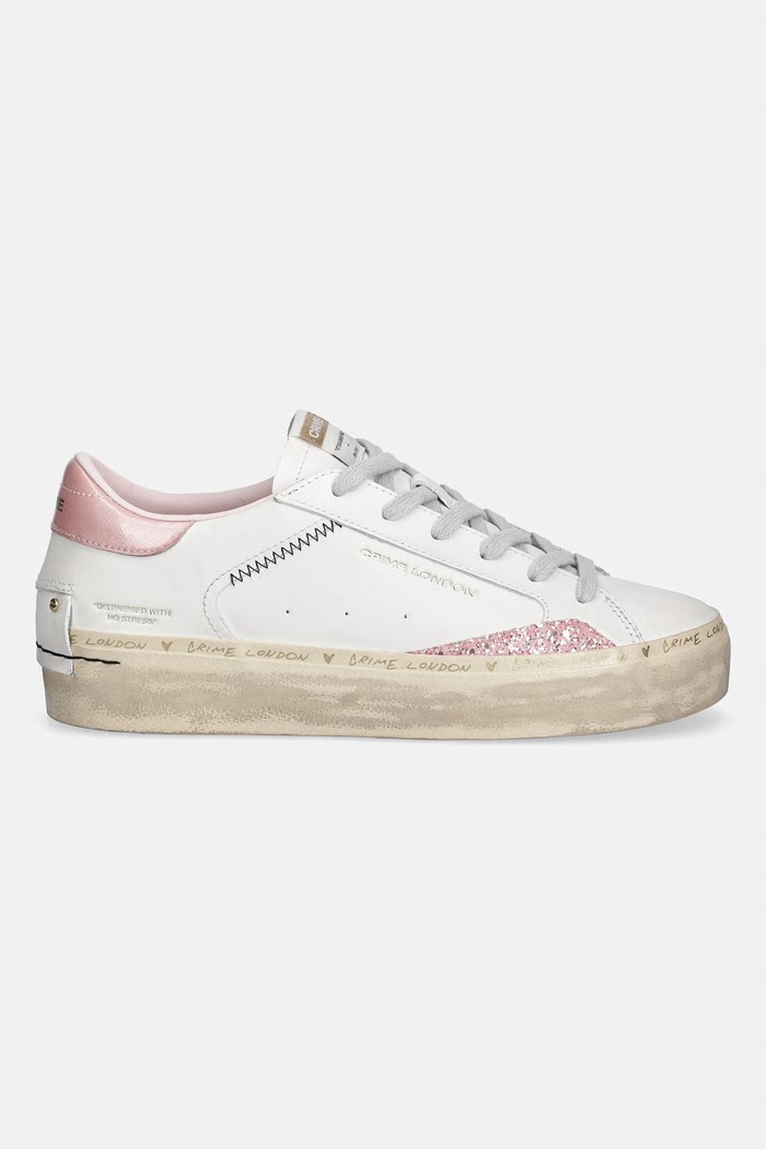Crime London SK8 DELUXE WEDGE sneakers Γυναικεία δερμάτινα 29051PP8.10 λευκό SS26