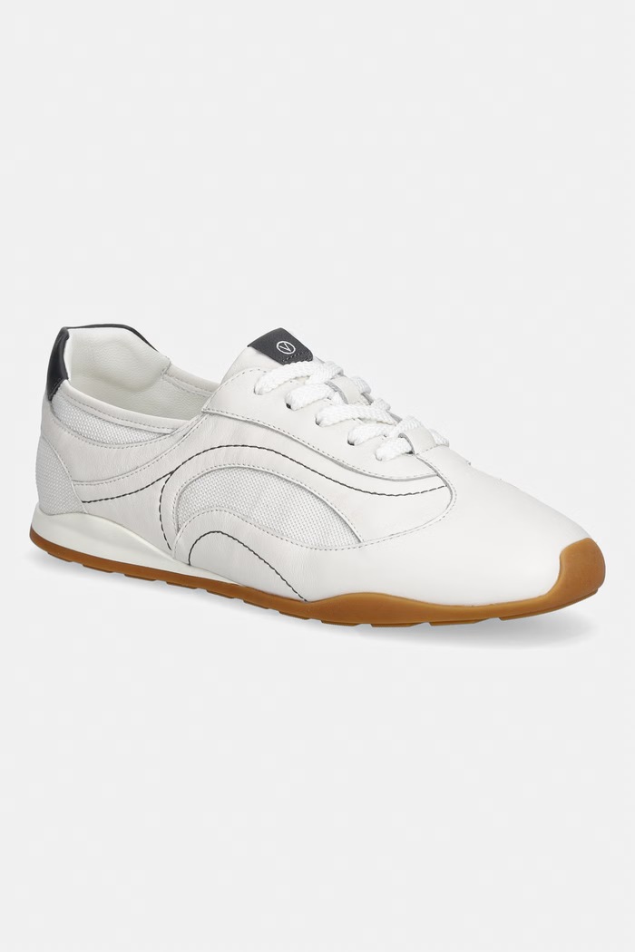 Valentino PLUSH Sneaker Low-Top tenisky dámske kožené béžová 91P4702VIT.WHITE