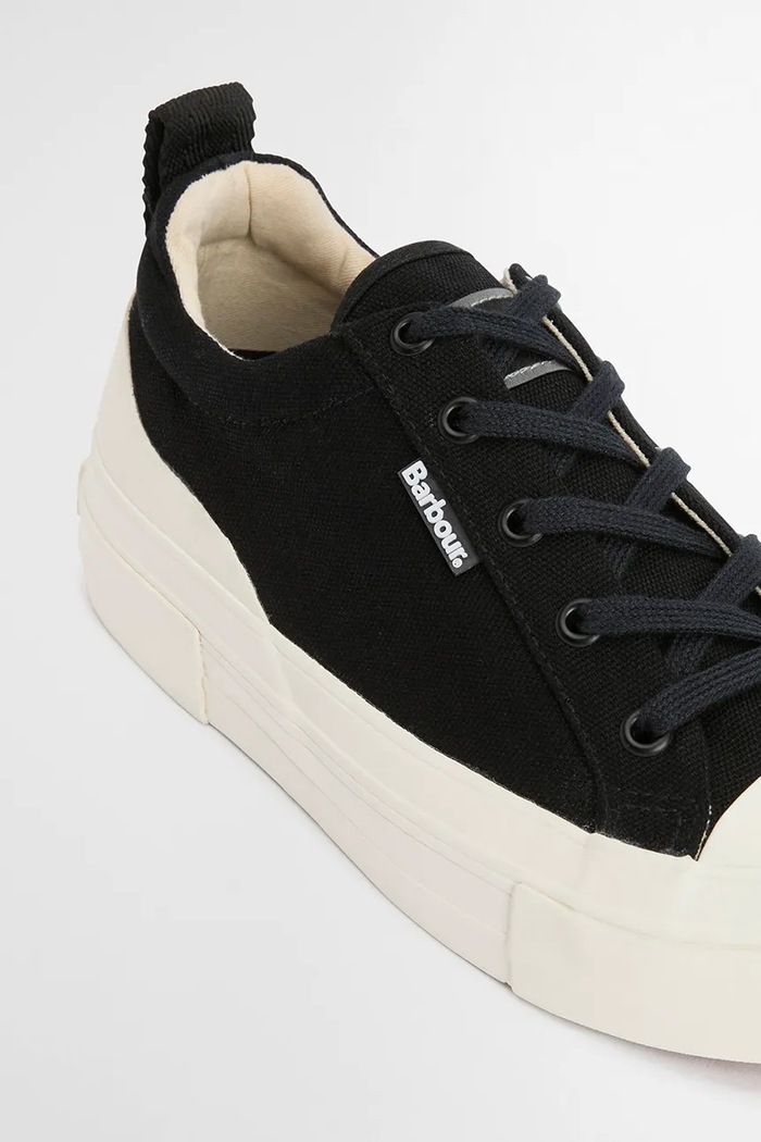 Obutev Barbour Stanhope Trainer teniske ženske bombažne LFO0808BK72 črna