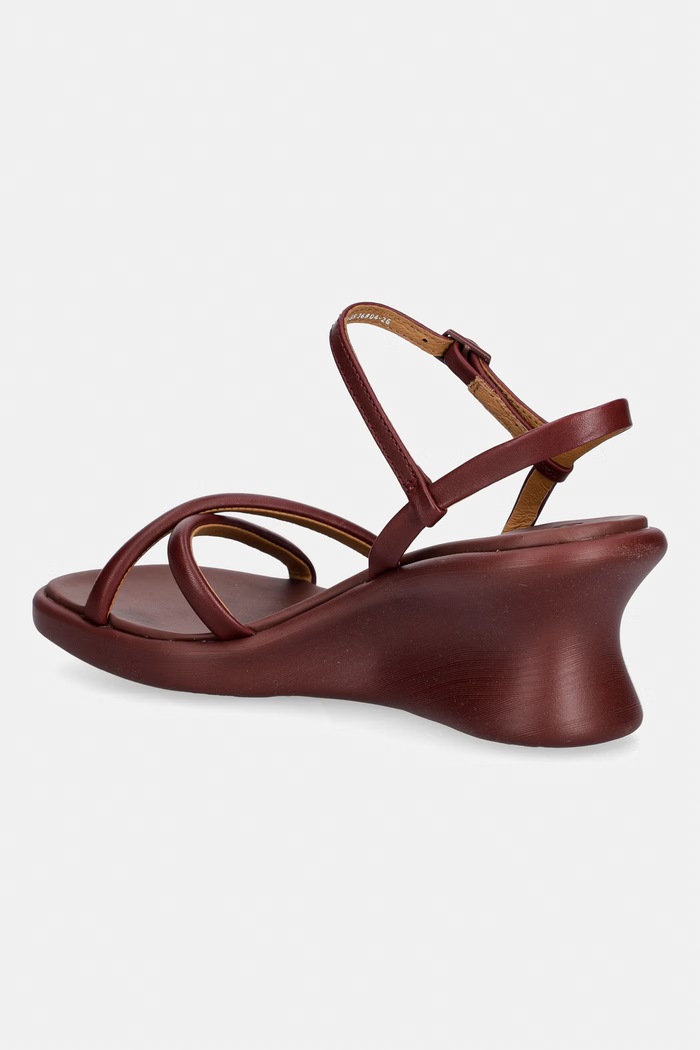Încălțăminte Camper sandale wedges de piele Louise Sandal K201916.002 burgundia