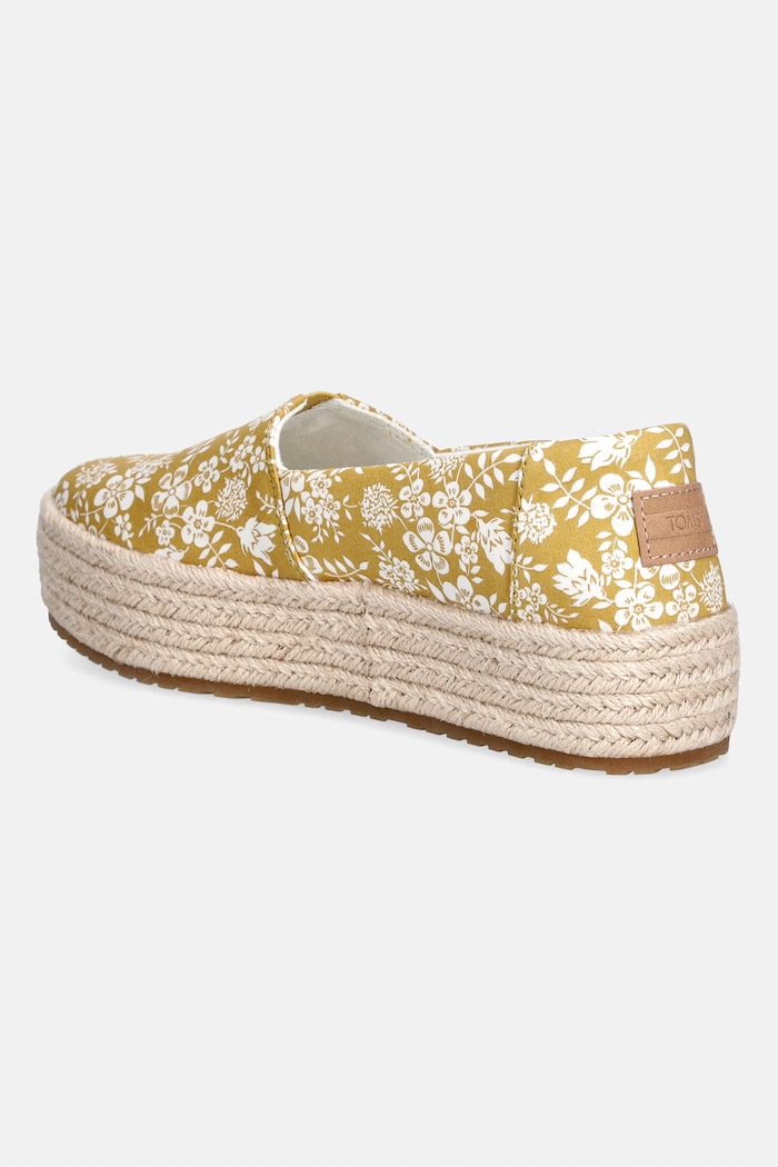 Încălțăminte Toms espadrile cu platformă pentru femei VALENCIA 10022575.700 galben