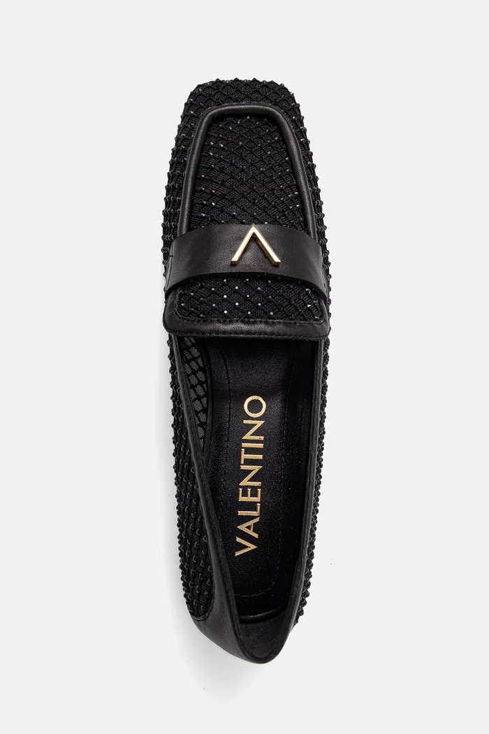 Valentino mokasíny dámske CRYSTAL čierna 91C4602STRS.BLACK