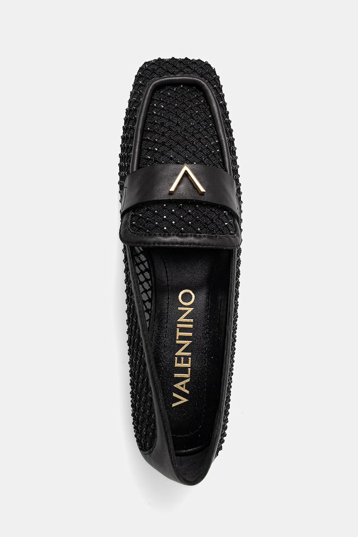 Valentino mokasíny dámske CRYSTAL čierna 91C4602STRS.BLACK