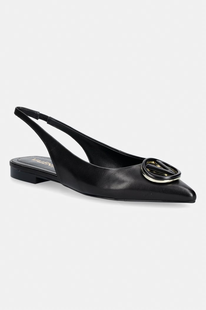 Valentino balerini din piele VALENTINE negru 91V1602NAP.BLACK