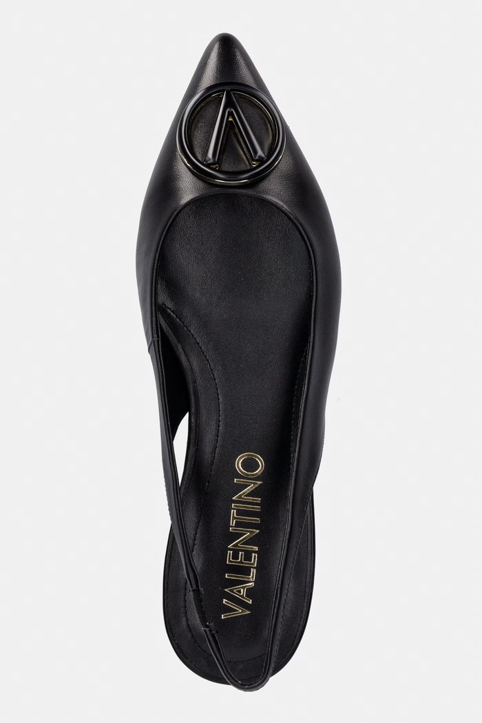 Valentino balerini din piele VALENTINE negru 91V1602NAP.BLACK
