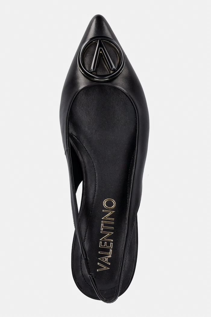 Valentino balerini din piele VALENTINE negru 91V1602NAP.BLACK