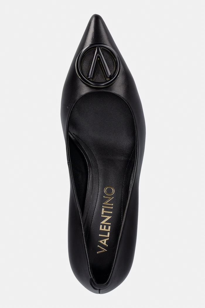 Valentino stilettos din piele Decollete kitten negru 91V1607NAP.BLACK