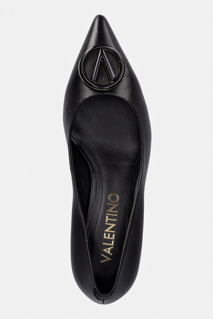 Valentino stilettos din piele Decollete kitten negru 91V1607NAP.BLACK