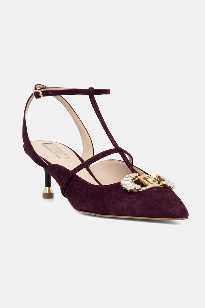 Liu Jo stilettos din nubuc DEVA 01 burgundia SF5009P0021S1228