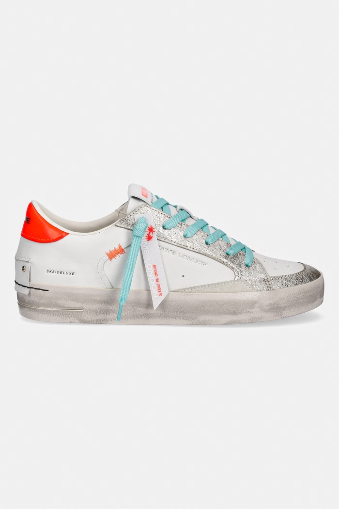 Crime London SK8 DELUXE sneakersy damskie skórzane 29127EE8.10 biały SS26