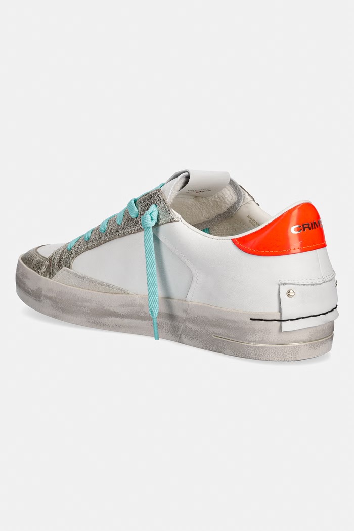 Obuwie Crime London SK8 DELUXE sneakersy damskie skórzane 29127EE8.10 biały
