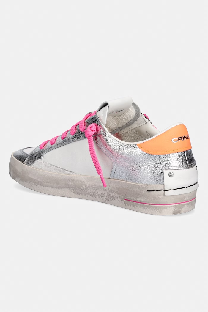 Obuv Crime London SK8 DELUXE sandále dámske kožené 29124EE8.25 strieborná