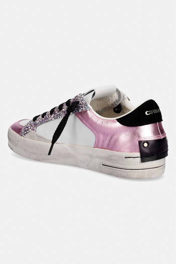 Obuwie Crime London SK8 DELUXE sneakersy damskie skórzane 25118II8.73 biały