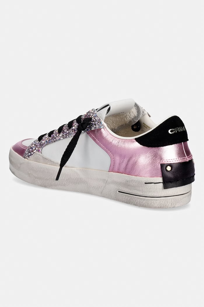 Obuwie Crime London SK8 DELUXE sneakersy damskie skórzane 25118II8.73 biały