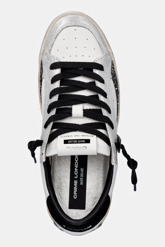 Crime London SK8 DELUXE sneakersy damskie skórzane biały 25116II8.10