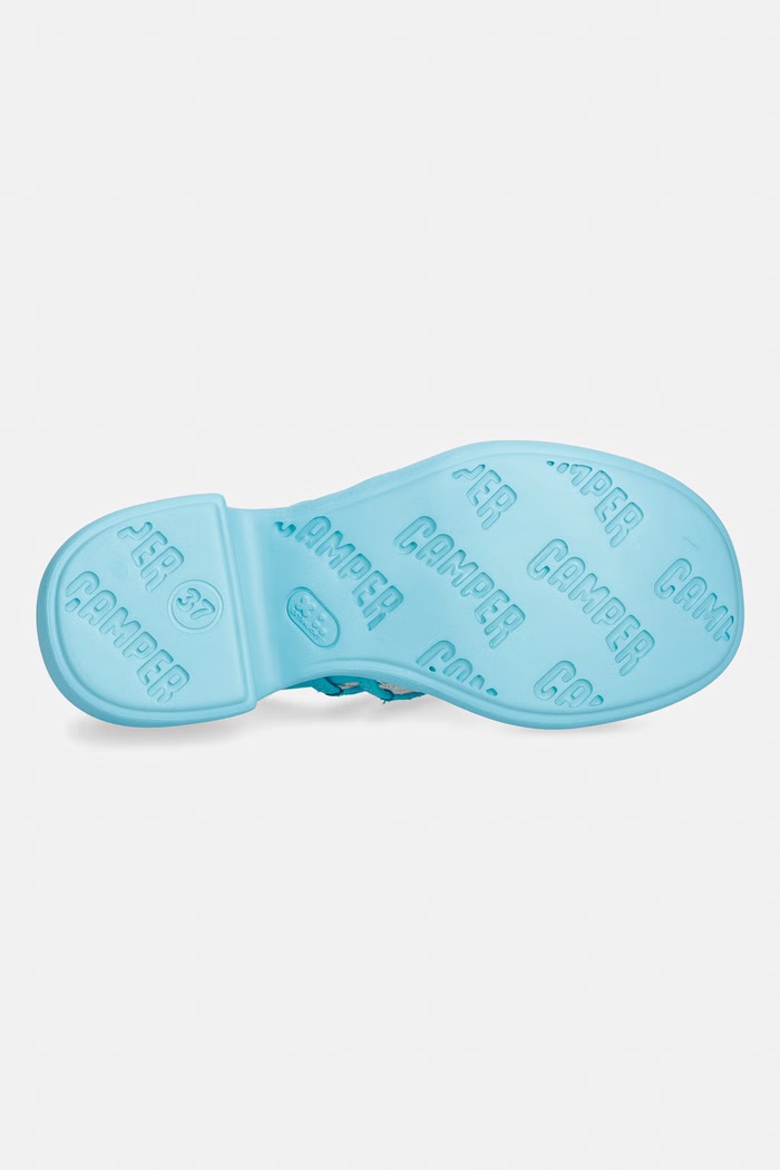 Camper sandały na słupku skórzane Thelma Sandal K201723.002 niebieski