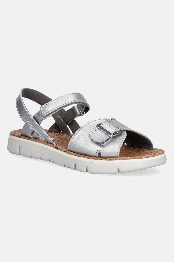 Camper damskie skórzane Oruga Sandal srebrny K200631.012