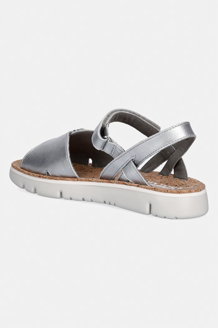 Obuwie Camper damskie skórzane Oruga Sandal K200631.012 srebrny