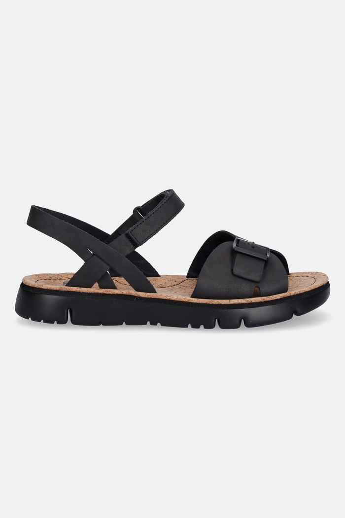 Camper sandale pentru femei, din piele Oruga Sandal K200631.003 negru SS26