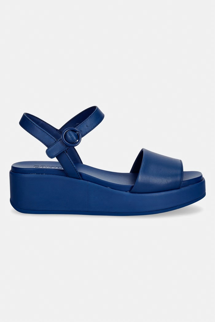 Camper sandale wedges pentru femei, din piele Misia K200564.045 albastru SS26