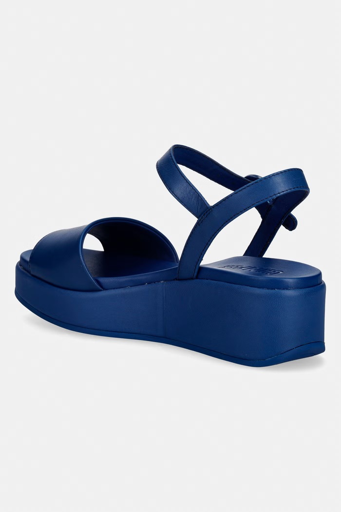 Încălțăminte Camper sandale wedges pentru femei, din piele Misia K200564.045 albastru