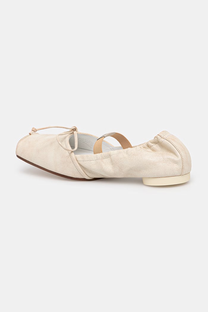 Обувь MM6 Maison Margiela балетки кожаные S66WZ0037.P7706 бежевый