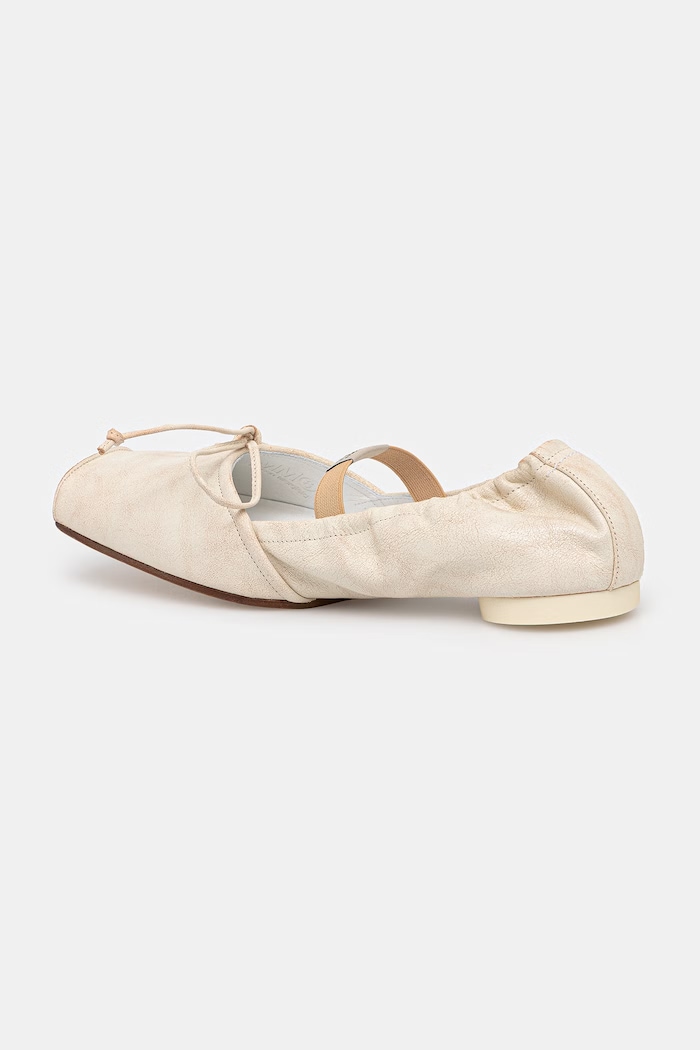 Обувь MM6 Maison Margiela балетки кожаные S66WZ0037.P7706 бежевый