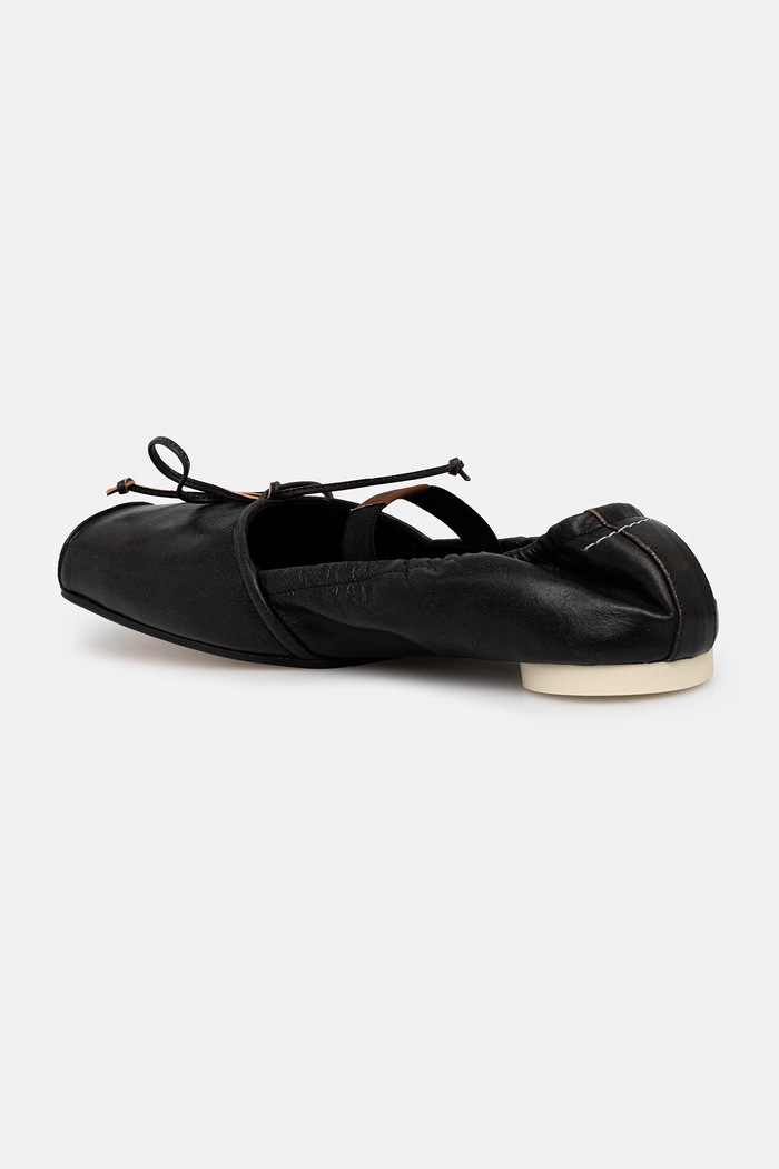 Обувь MM6 Maison Margiela Балетки кожаные S66WZ0037.P7706 чёрный