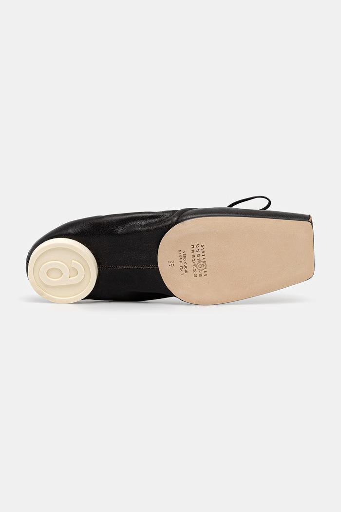 MM6 Maison Margiela Балетки кожаные S66WZ0037.P7706 чёрный