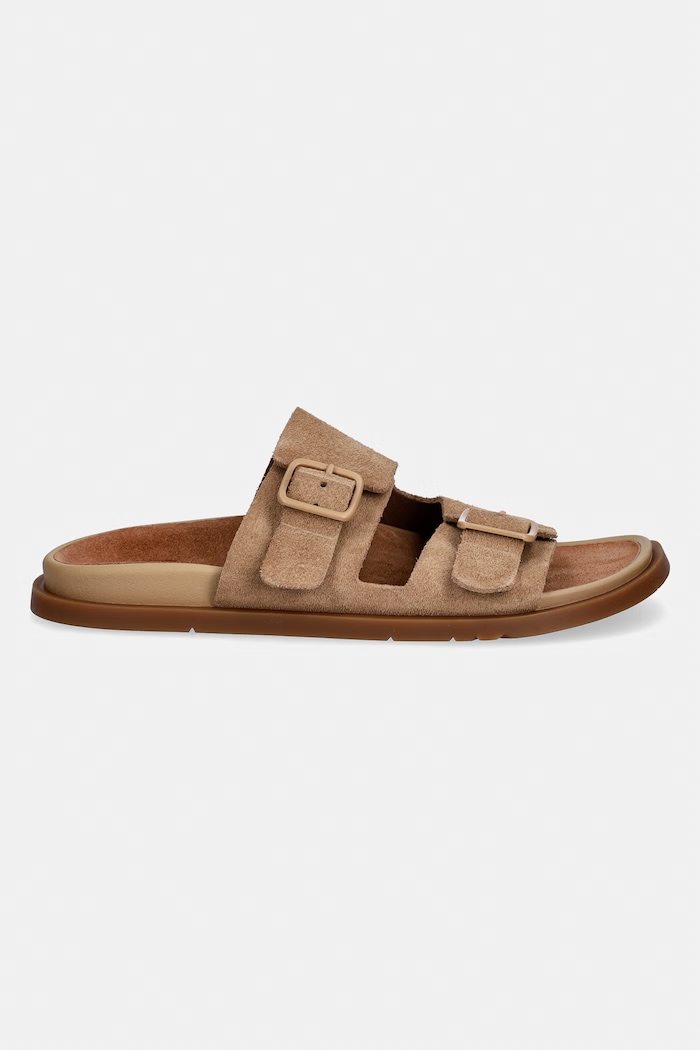 Camper klapki damskie zamszowe Lluc Sandal K201881.003 beżowy SS26