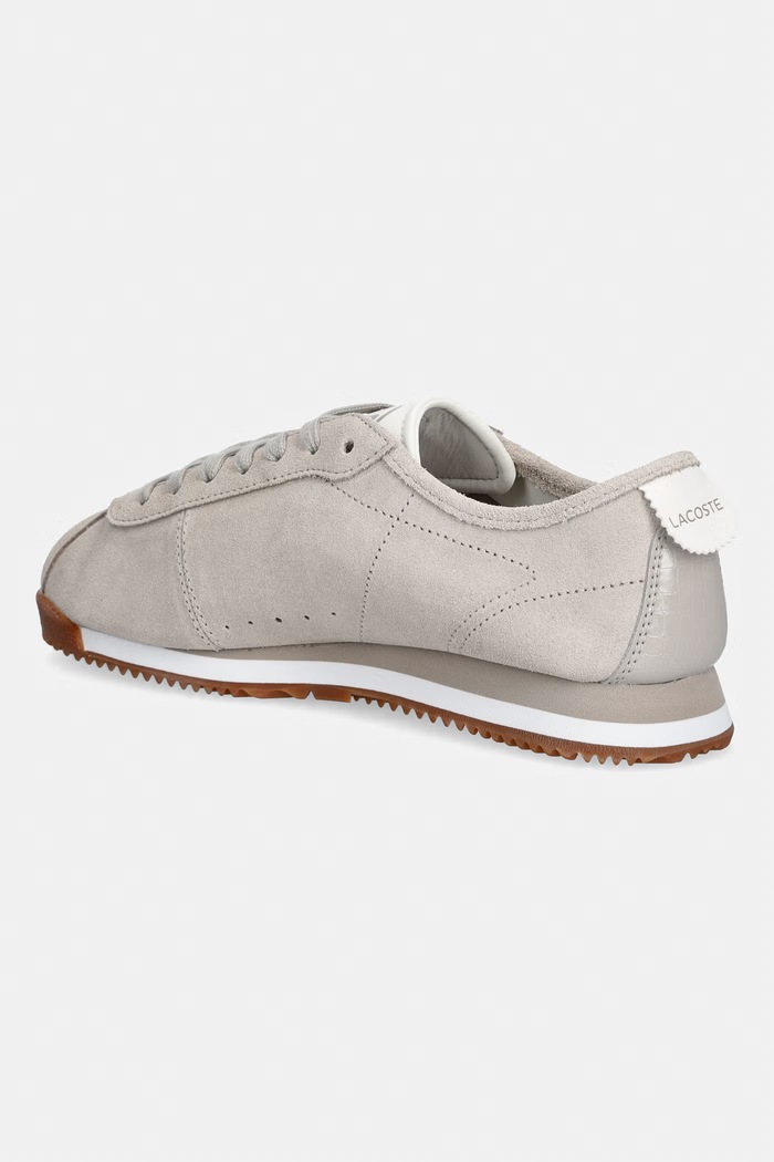 Încălțăminte Lacoste CLUB-LOW sneakers pentru femei, din piele întoarsă 51SFA0049.1E7 bej