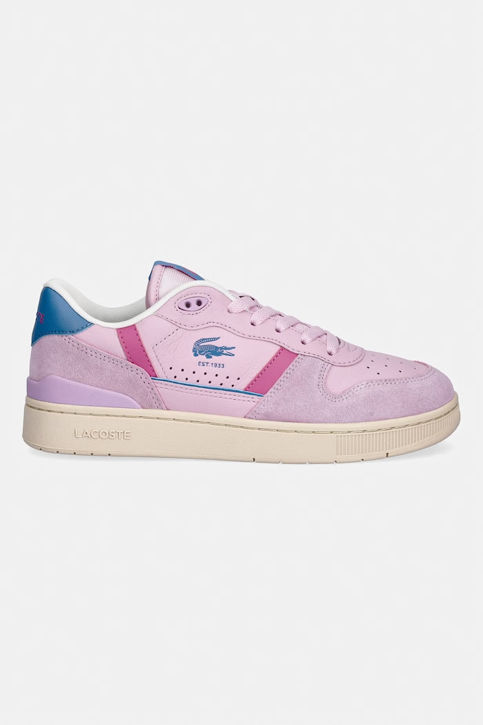 Lacoste T-CLIP SET 126 sneakers pentru femei, din piele 51SFA0117.ARS roz SS26