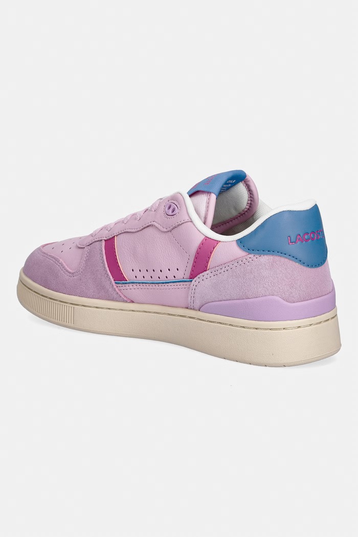 Încălțăminte Lacoste T-CLIP SET 126 sneakers pentru femei, din piele 51SFA0117.ARS roz