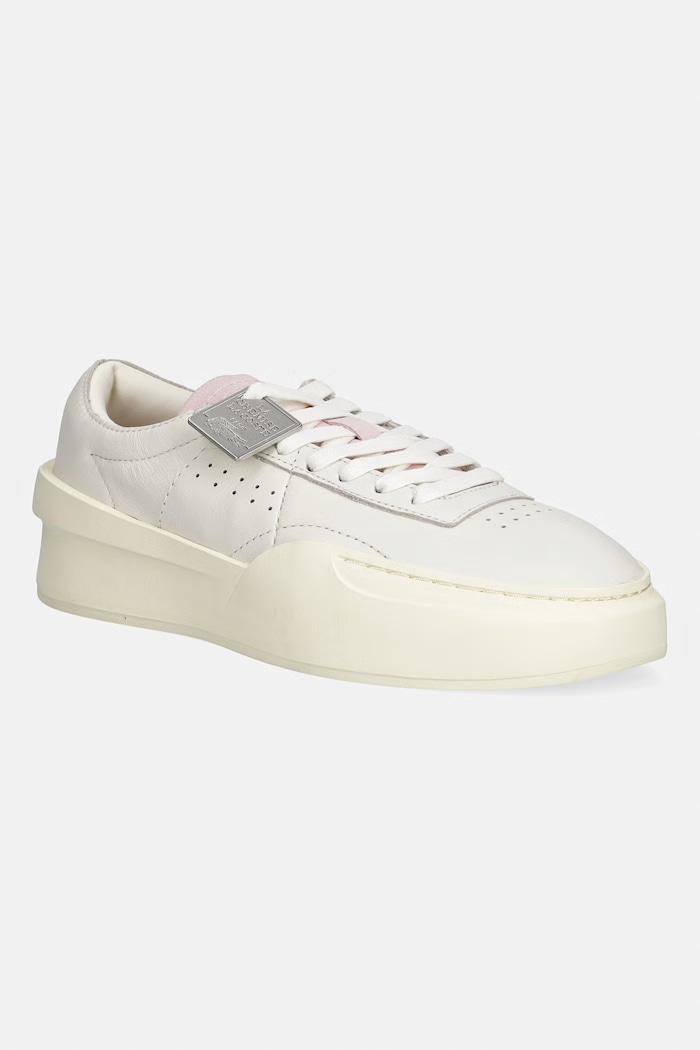 Lacoste Aura Club Leather Sneakers sneakersy damskie skórzane beżowy 50SFA0145.AI9